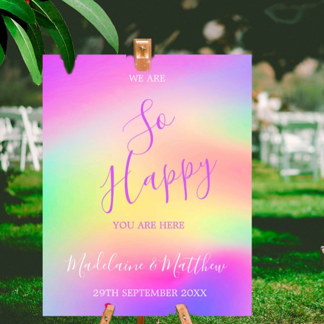 Welcome Multi Colour Chic Wedding  Poster (Creator Uploaded)