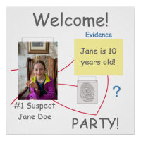 Welcome Mystery Crime Solving Evidence Board