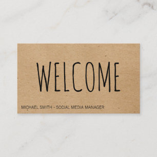 Welcome    Natural Texture Business Card