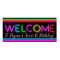 Welcome Neon Glow Glowing Birthday Party Banner