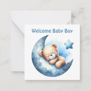 Welcome New Baby Boy Card