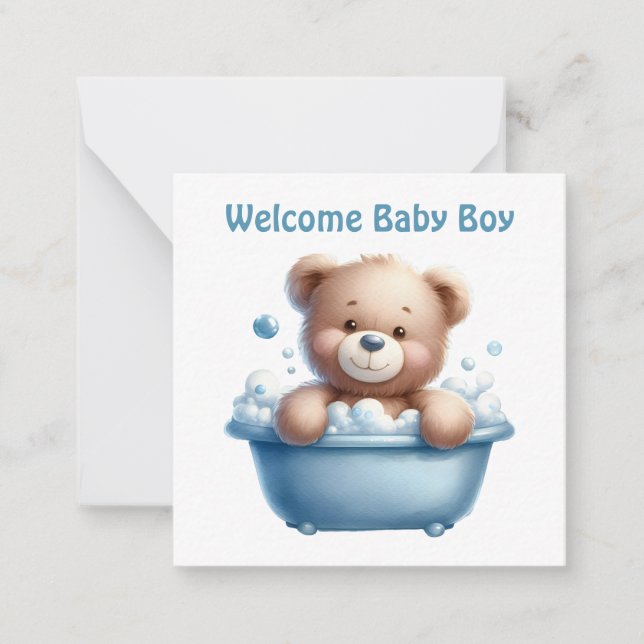 Welcome New Baby Boy Card (Front)