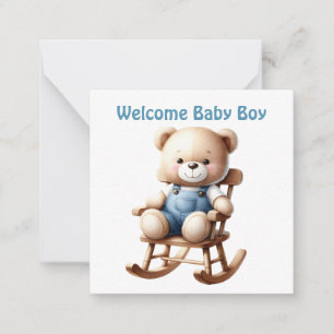 Welcome New Baby Boy Card