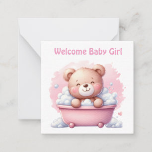 Welcome New Baby Girl Card