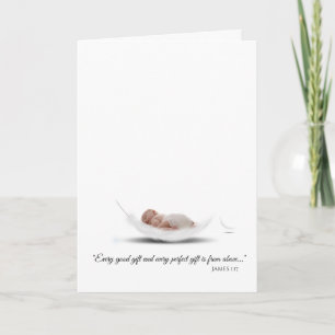 Welcome New Baby Religious Scripture Holiday Card