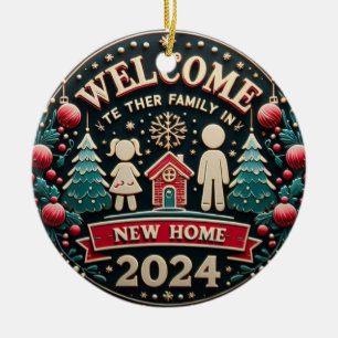 WELCOME NEW HOME CERAMIC ORNAMENT