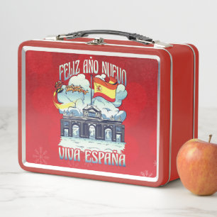 Welcome New Year 2022 of Spain Metal Lunch Box