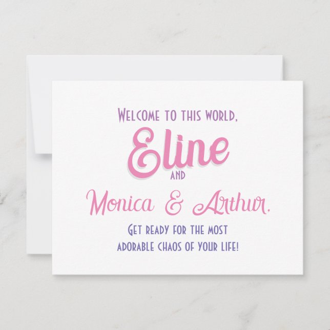 Welcome newborn congratulations holiday card (Front)