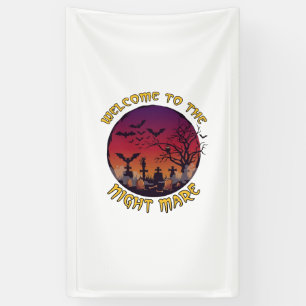 Welcome Night Mare Halloween Red Moon Graveyard_1 Banner