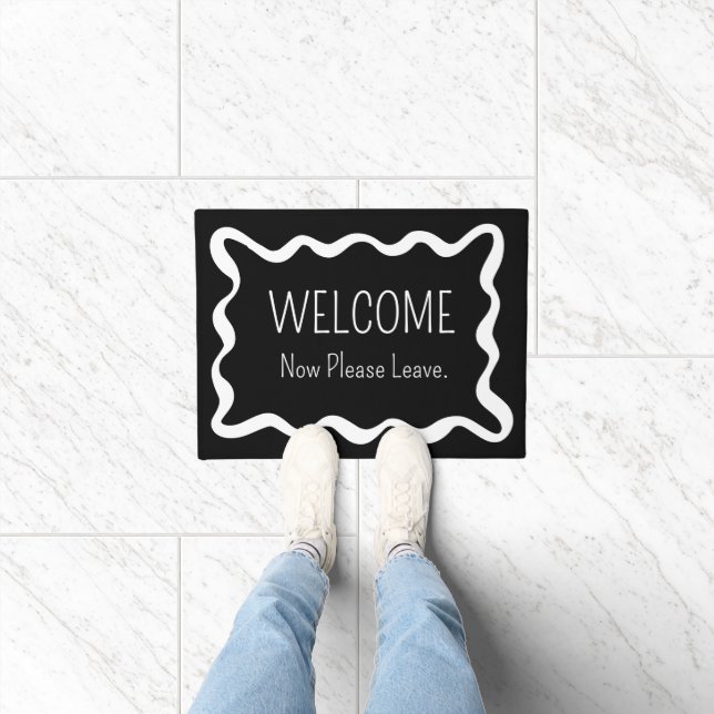 Welcome Now Please Leave Funny Introvert Doormat (Indoor)