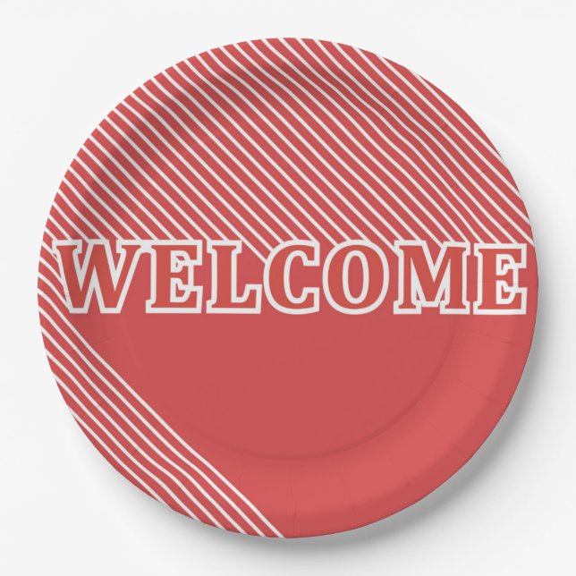 Welcome Paper Plate (Front)