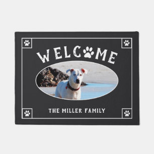 Welcome Paw Print - Dog Photo Doormat