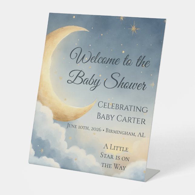 Welcome Pedestal Sign– A Little Star Collection Pedestal Sign (Front)
