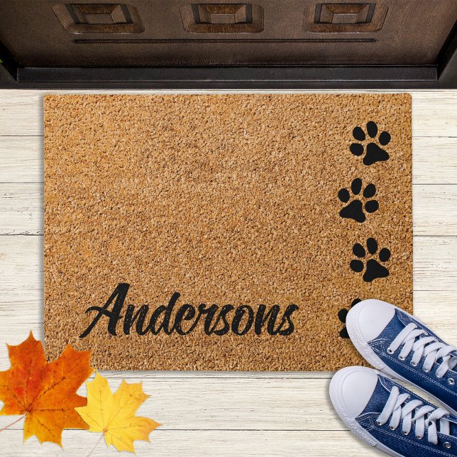 Welcome Pet Cat Dog Lover Personalised Paw Prints  Doormat (Creator Uploaded)
