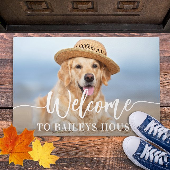 Welcome Pet Photo Personalised Cat Dog  Doormat (Creator Uploaded)