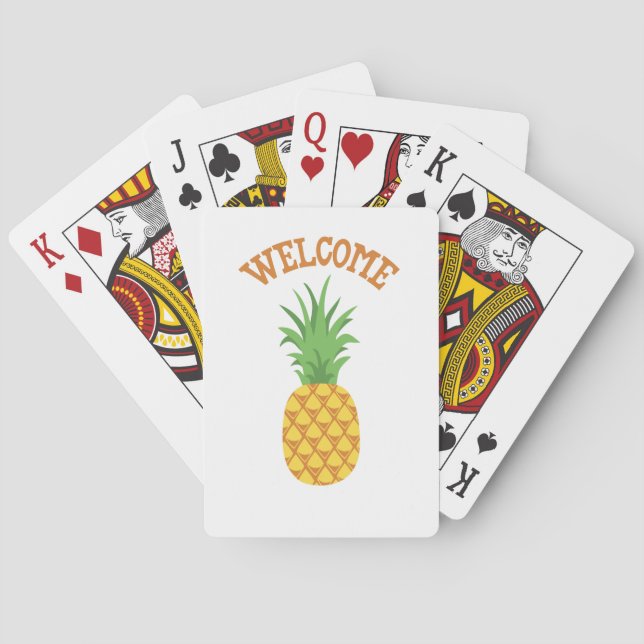 Welcome Pineapple Playing Cards (Back)