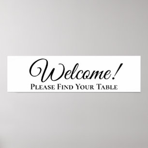 Welcome Please Find Your Table Seating Header Poster