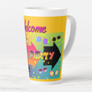Welcome Pool Party Yellow Latte Mug