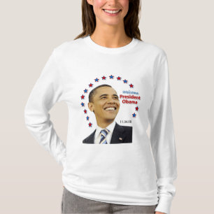 Welcome, President Obama! (Ladies Long Sleeve) T-Shirt