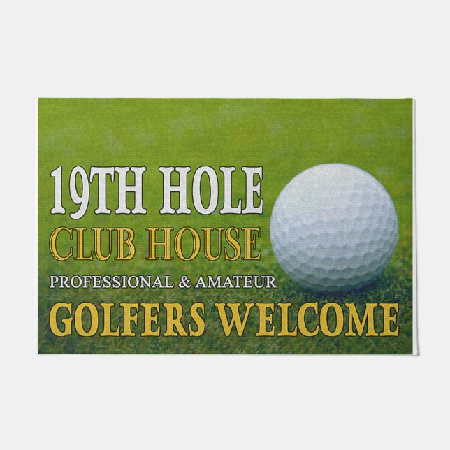 Welcome Professional & Amateur Golfers Doormat (Front)