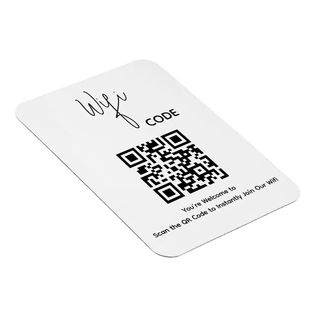 Welcome Scan Image Welcome QR Code Scan to Connect Wifi Magnet | Zazzle