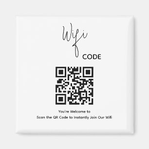Welcome QR Code Scan to Connect Wifi Magnet