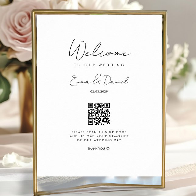 Welcome QR Code Wedding Gallery Poster (Creator Uploaded)