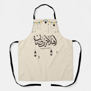 Welcome Ramadan, Arabic calligraphy Apron