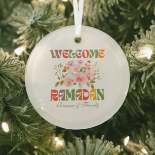 Welcome Ramadan Decor Glass Tree Decoration