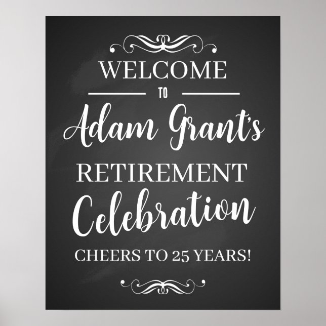 Welcome retirement  party sign (Front)