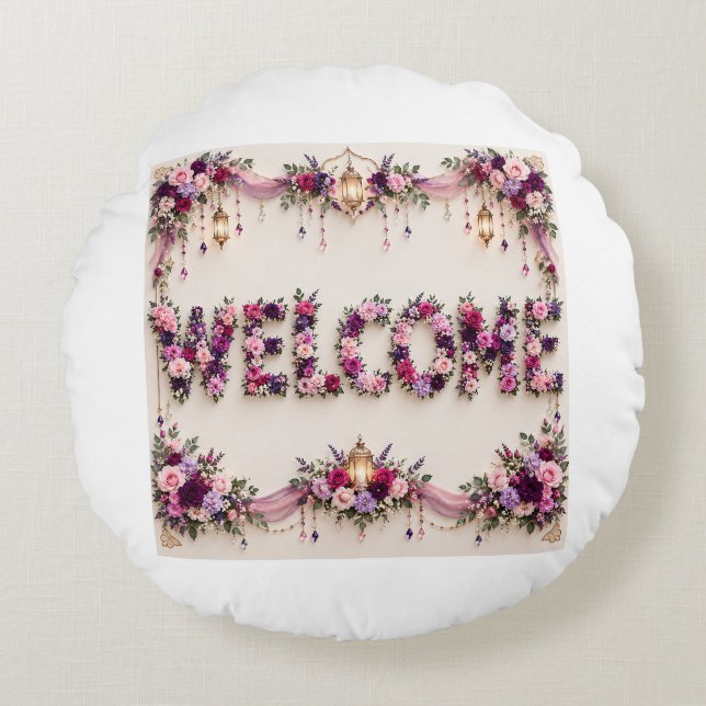Welcome  round cushion (Front)