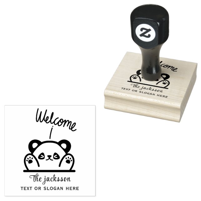 Welcome Rubber Stamp (Stamped)