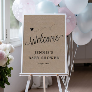 Welcome, Rustic Kraft Babu Shower Poster
