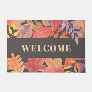 Welcome Rustic Leaves Doormat
