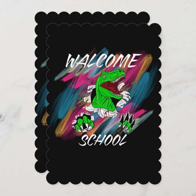 WELCOME SCHOOL WELCOME  BACK TO SCHOOL  INVITATION (Front/Back)
