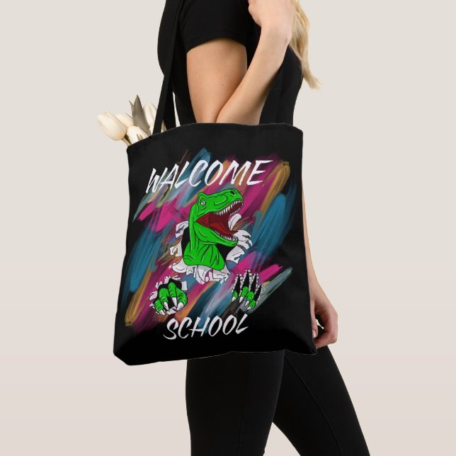 WELCOME SCHOOL WELCOME  BACK TO SCHOOL  TOTE BAG (Close Up)