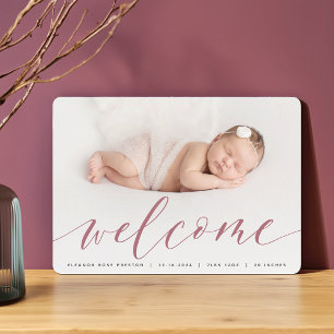 Welcome Script   Photo Birth Announcement