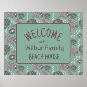 Welcome Sign Beach House Poster