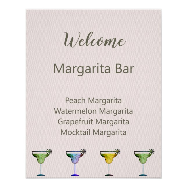 Welcome Sign Custom Margarita Bar (Front)