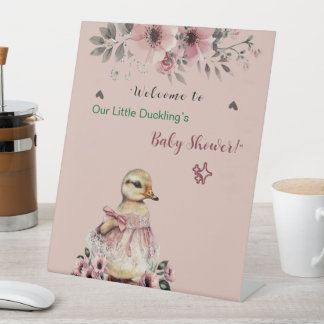 Welcome Sign | Cute Duck Baby Shower for Girl