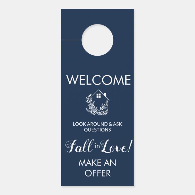 welcome sign in Real Estate Sign, door hanger (Front)