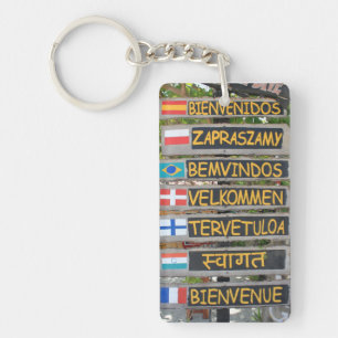 Welcome sign key ring