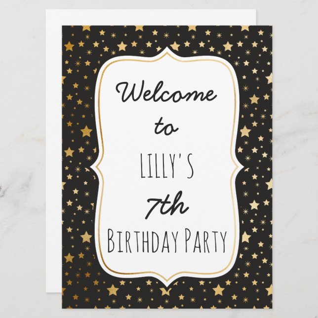 Welcome Sign Magic themed Party Invitation (Front/Back)