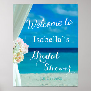 Welcome Sign   Ocean Beach Summer Bridal Shower