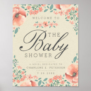 WELCOME SIGN Vintage Floral Storybook Baby