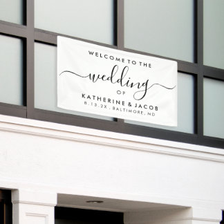 Welcome Sign - Welcome Script Event Wedding