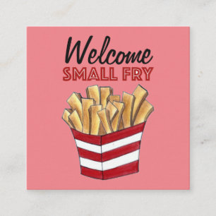 Welcome Small Fry French Fries Foodie Baby Shower Enclosure Card