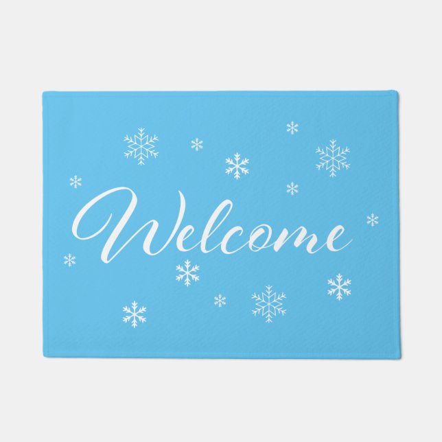 Welcome Snowflakes  Doormat (Front)