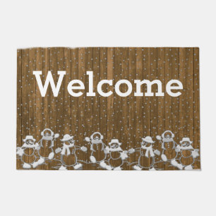 Welcome Snowmen Doormat