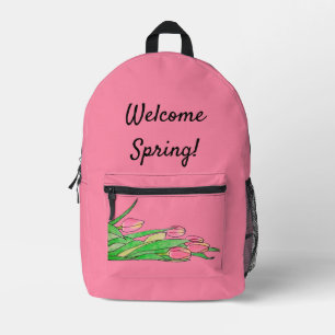 Welcome Spring! Printed Backpack